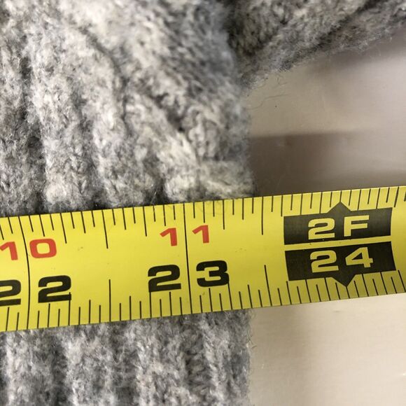 H&M Women’s Ribbed Open Front Cardigan Oversized Wool Blend Gray Size Small - Picture 6 of 16